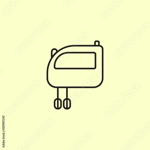 cake mixer icon design with outline style
