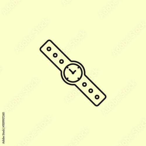 watch icon design with outline style