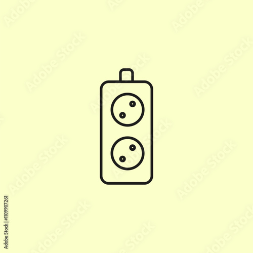 stop contact icon design with outline style