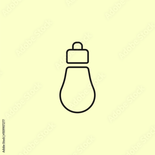 lamp icon design with outline style