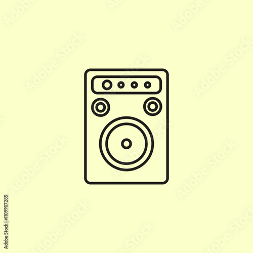speaker icon design with outline style
