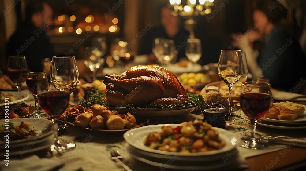 Festive Thanksgiving Dinner: A Table Full of Delicious Delights Festive Thanksgiving Dinner: A Table Full of Delicious Delights