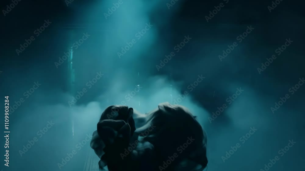 Enigmatic Teal Haze: A Mysterious Atmospheric Scene Enigmatic Teal Haze: A Mysterious Atmospheric Scene
