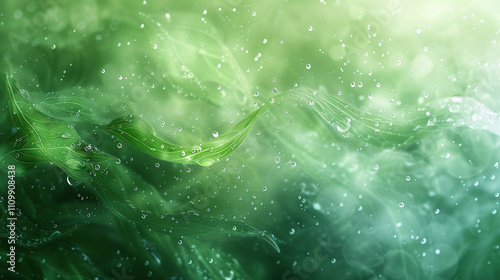 water drops on a leaf