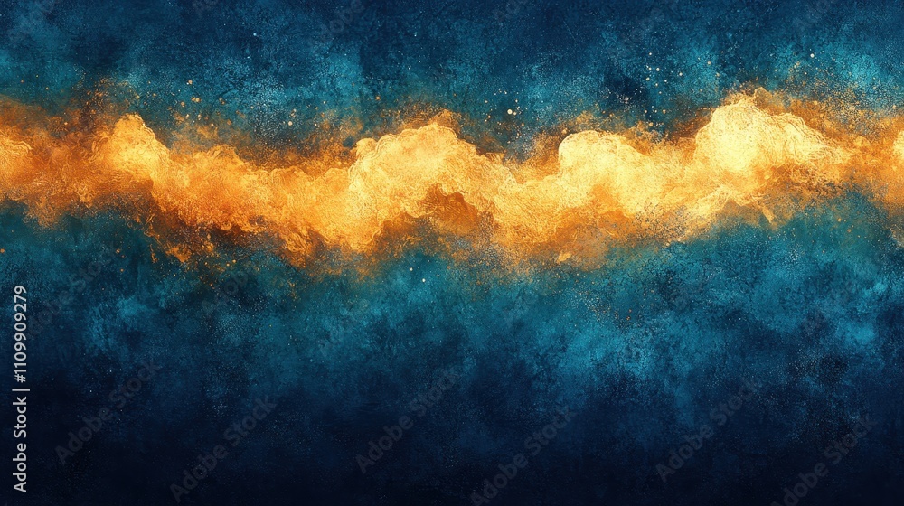Obraz premium Abstract Artistic Background with Vibrant Orange and Blue Textured Brush Strokes in Dynamic Composition