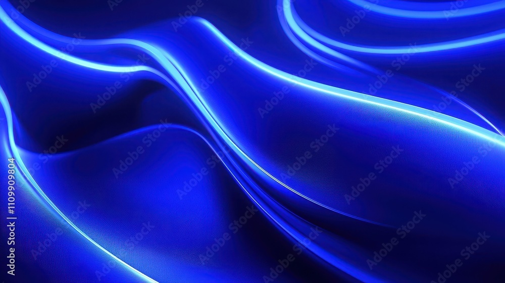 Fototapeta premium Abstract Blue Swirling Light Pattern Design