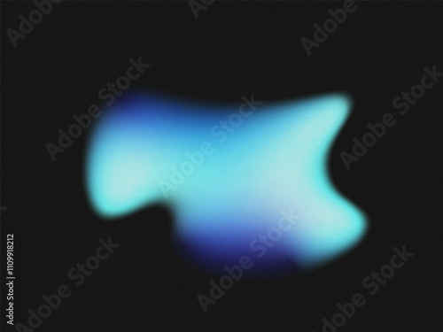 black gradient background with blue shape and noise texture