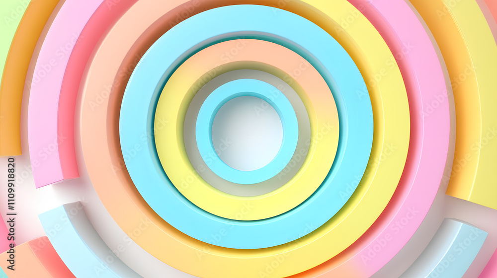 Vibrant circular patterns abstract art digital design colorful environment artistic viewpoint creative concept for visual impact