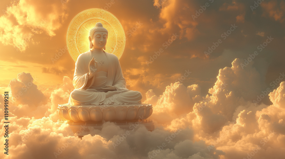瞑想する大仏・仏のイメージ 瞑想する大仏・仏のイメージ