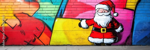Christmas graffiti mural