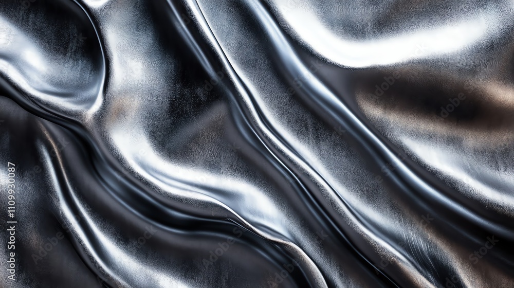 Textured metallic surface with smooth waves. Textured metallic surface with smooth waves.