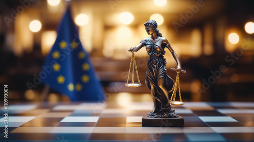 A stack of documentation on a wooden table with written AI regulation, highlighting EU laws and policies aimed at ensuring AI safety and ethical standards in technology development.