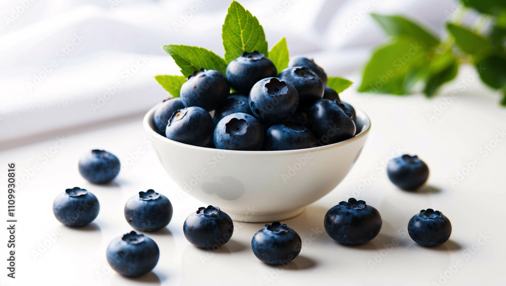 Fresh Blueberries Displayed on Sleek Plating with Clean White Table for Simple and Bright Presentation Fruit Photography Fresh Blueberries Displayed on Sleek Plating with Clean White Table for Simple and Bright Presentation Fruit Photography