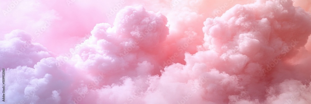 Pastel Pink and White Clouds in a Dreamy Sky Background for Serene and Calming Atmosphere in Photography and Design Projects Pastel Pink and White Clouds in a Dreamy Sky Background for Serene and Calming Atmosphere in Photography and Design Projects