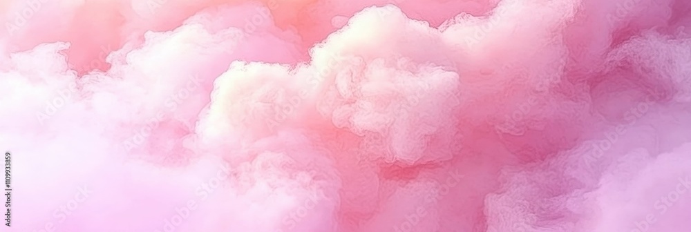 Fototapeta premium Soft Pastel Pink and White Background with Wispy Clouds for Dreamy and Serene Designs and Projects in Various Artistic Themes