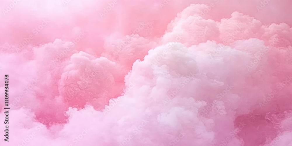 Fototapeta premium Soft Pink Clouds Against a Pastel Background Create a Dreamy Atmosphere Perfect for Backgrounds, Designs, and Relaxing Visuals