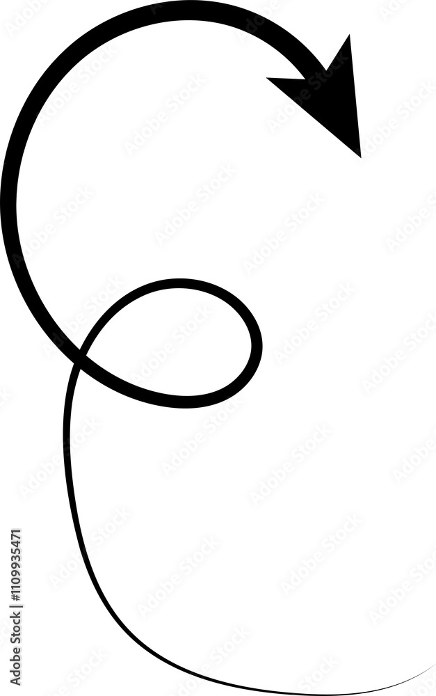 Arrows icons hand drawn, swirl, curve, wave Arrows icons hand drawn, swirl, curve, wave