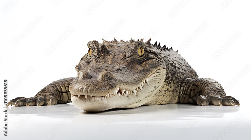 Obraz premium crocodile isolated on white background