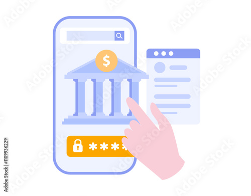 Growth money investment, Banking, equity, business people, passive income concept, investing, flat vector illustration for banner