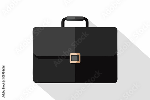 Beautiful business case on white background vector art illustration