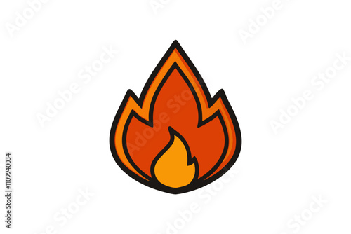 Collectible Fire | isolated vector silhouette illustration on white background