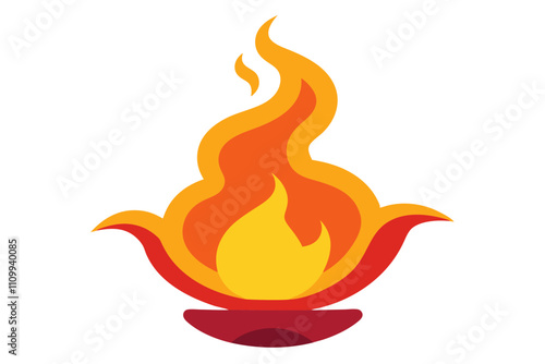 Collectible Fire | isolated vector silhouette illustration on white background