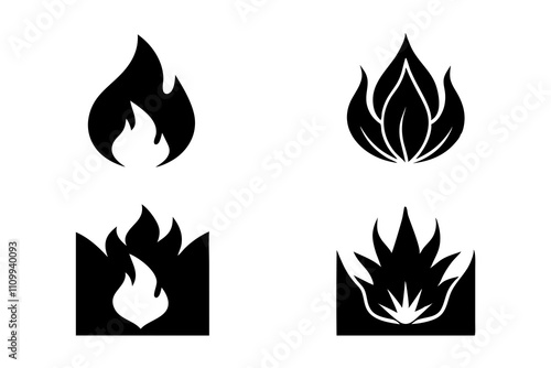 Collectible Fire | isolated vector silhouette illustration on white background