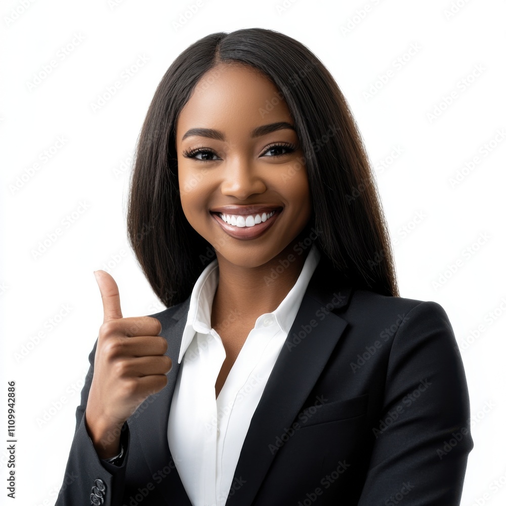 businesswoman giving a thumbs-up businesswoman giving a thumbs-up