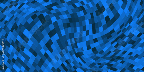 Digital monochrome azure blue camouflage seamless pattern. Abstract military geometric modern night camo background. Vector illustration.