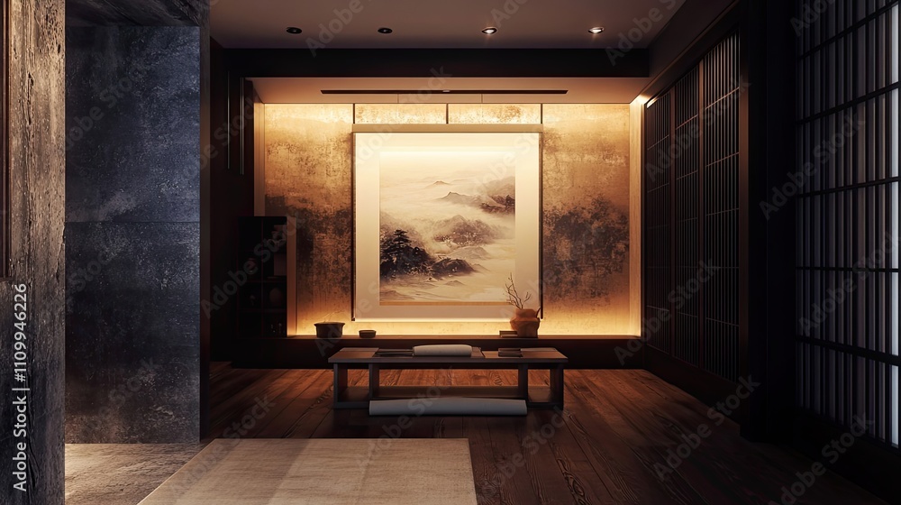Serene Asian Zen Meditation Room Interior Design Serene Asian Zen Meditation Room Interior Design