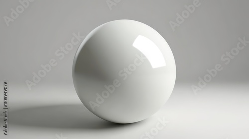 3D sphere with smooth, reflective surface and realistic shading, designed for digital rendering, ideal for use in graphic design, animations, and modern 3D visualization projects.