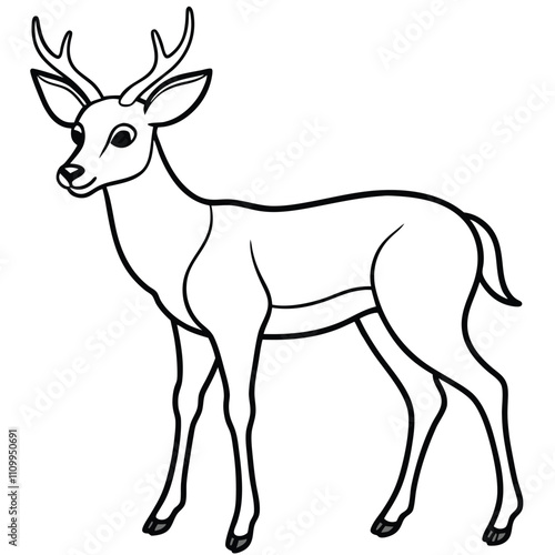 Venado-sombreado Deer Logo Icon Vector Illustration photo