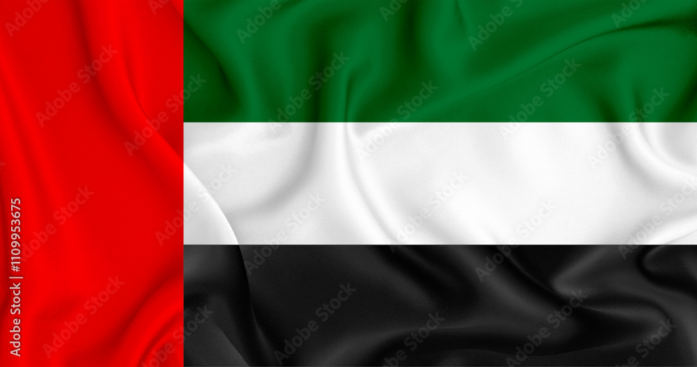 3D Uni Arab Emirates flag waving texture 3D Uni Arab Emirates flag waving texture