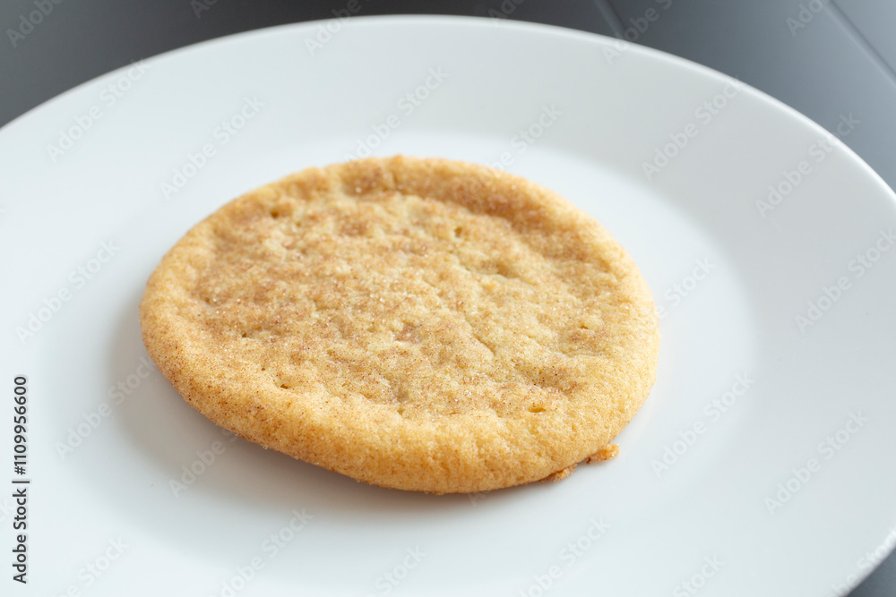 A view of a snickerdoodle cookie. A view of a snickerdoodle cookie.