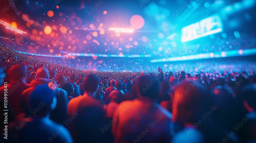 A Large Crowd at a Stadium Event A Large Crowd at a Stadium Event