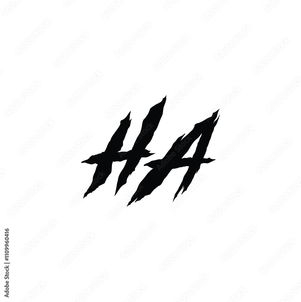 HA monogram logo design letter text name symbol monochrome logotype alphabet character simple logo HA monogram logo design letter text name symbol monochrome logotype alphabet character simple logo