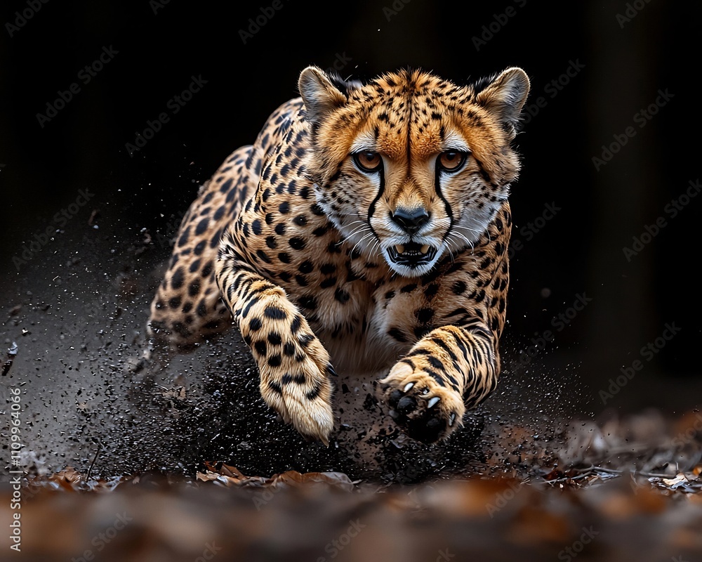 Powerful Cheetah in Full Speed Capturing the Essence of Wildlife Powerful Cheetah in Full Speed Capturing the Essence of Wildlife