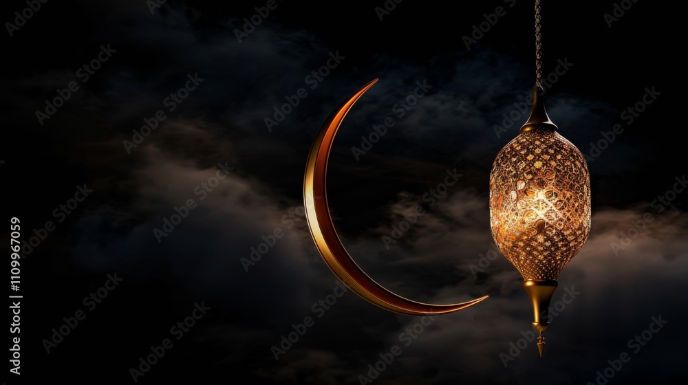 Ramadan Lantern decoration background 3d rendering Ramadan Lantern decoration background 3d rendering