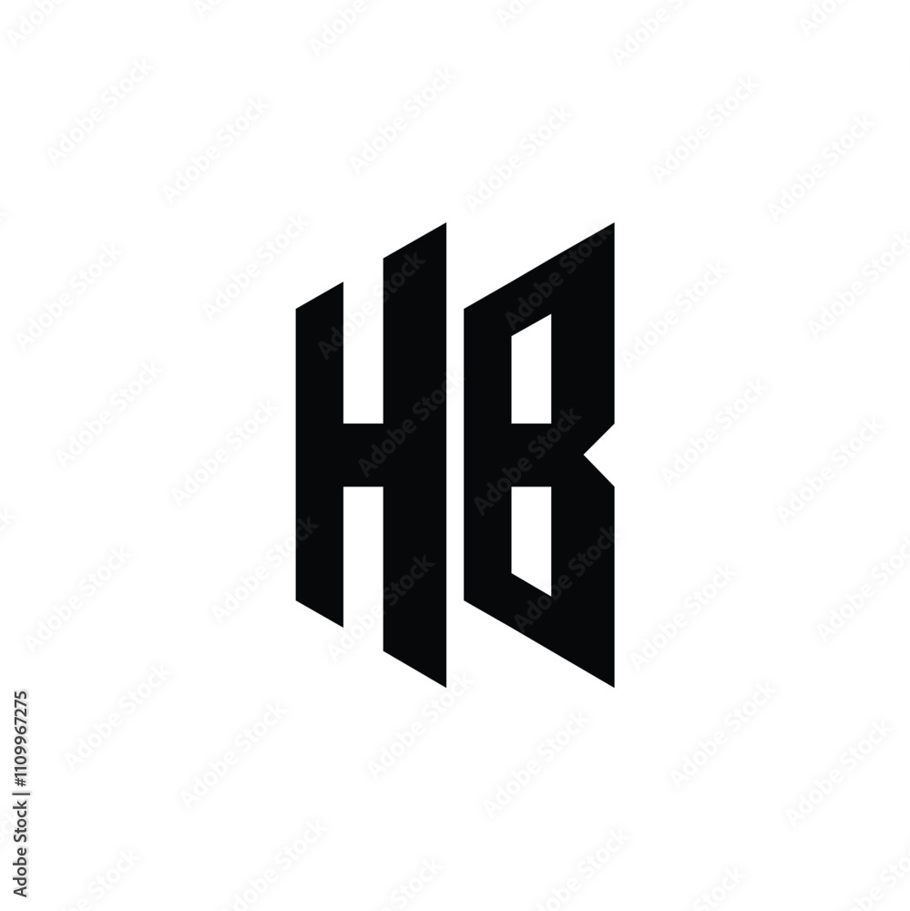 HB monogram logo design letter text name symbol monochrome logotype alphabet character simple logo HB monogram logo design letter text name symbol monochrome logotype alphabet character simple logo