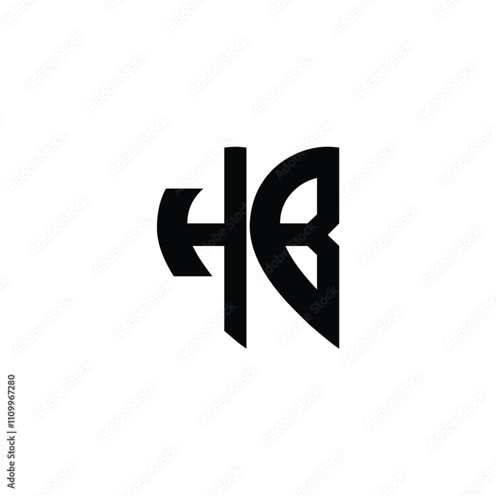HB monogram logo design letter text name symbol monochrome logotype alphabet character simple logo HB monogram logo design letter text name symbol monochrome logotype alphabet character simple logo