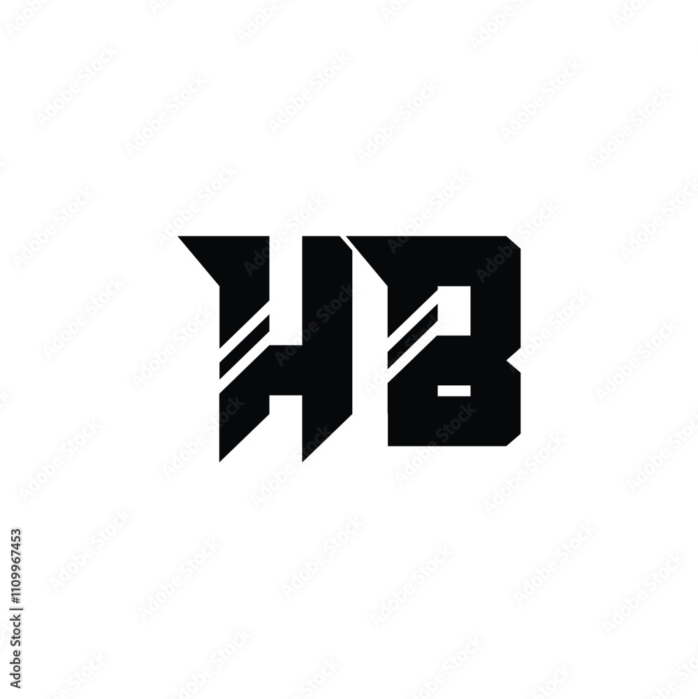 HB monogram logo design letter text name symbol monochrome logotype alphabet character simple logo HB monogram logo design letter text name symbol monochrome logotype alphabet character simple logo