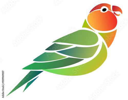 Icon of minimalist love bird