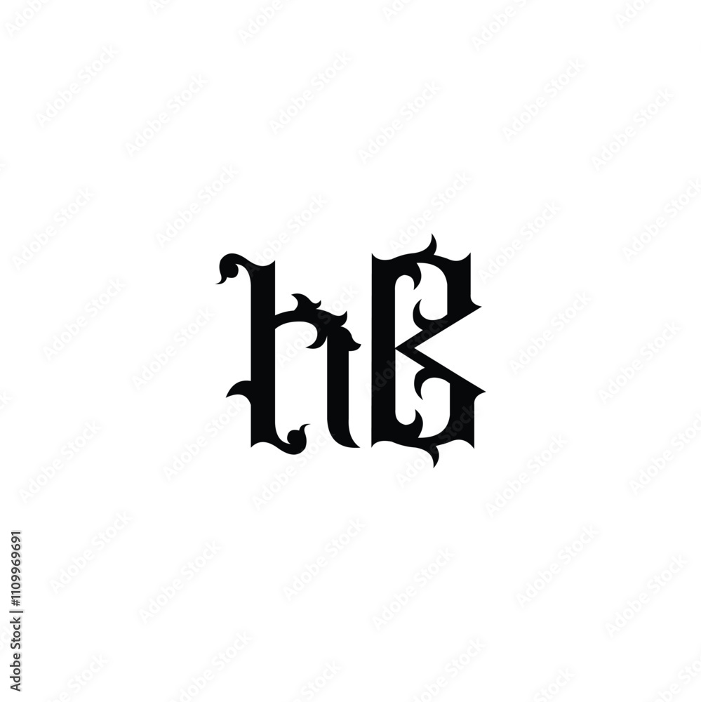 HB monogram logo design letter text name symbol monochrome logotype alphabet character simple logo HB monogram logo design letter text name symbol monochrome logotype alphabet character simple logo