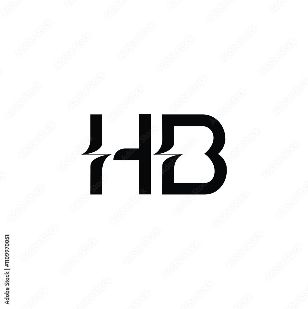 HB monogram logo design letter text name symbol monochrome logotype alphabet character simple logo HB monogram logo design letter text name symbol monochrome logotype alphabet character simple logo