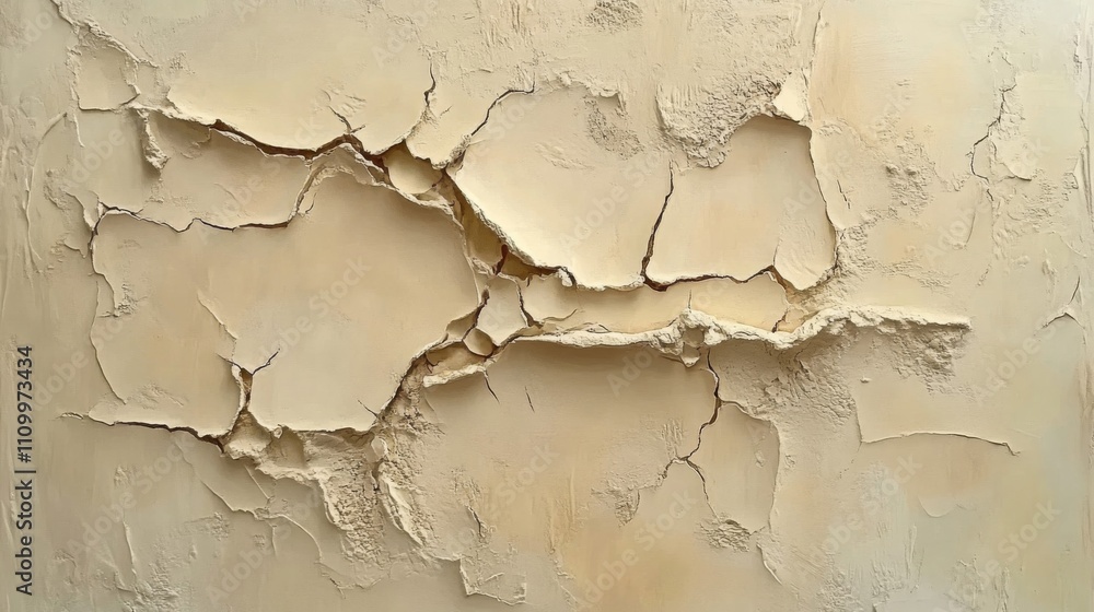 Fototapeta premium Cracked and Weathered Textured Wall
