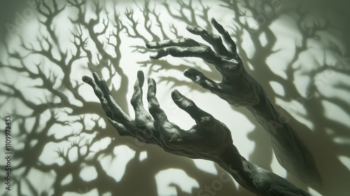 Spooky Hands and Tree Shadow