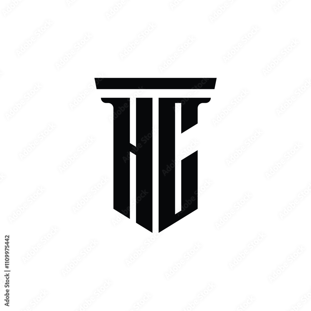 HC monogram logo design letter text name symbol monochrome logotype alphabet character simple logo HC monogram logo design letter text name symbol monochrome logotype alphabet character simple logo