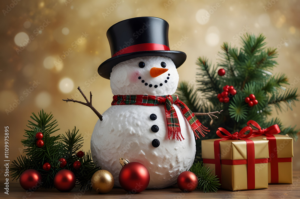 snowman and christmas tree snowman and christmas tree