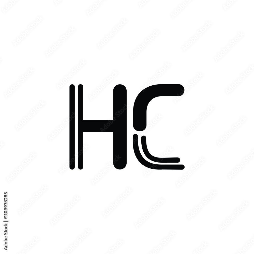 HC monogram logo design letter text name symbol monochrome logotype alphabet character simple logo HC monogram logo design letter text name symbol monochrome logotype alphabet character simple logo