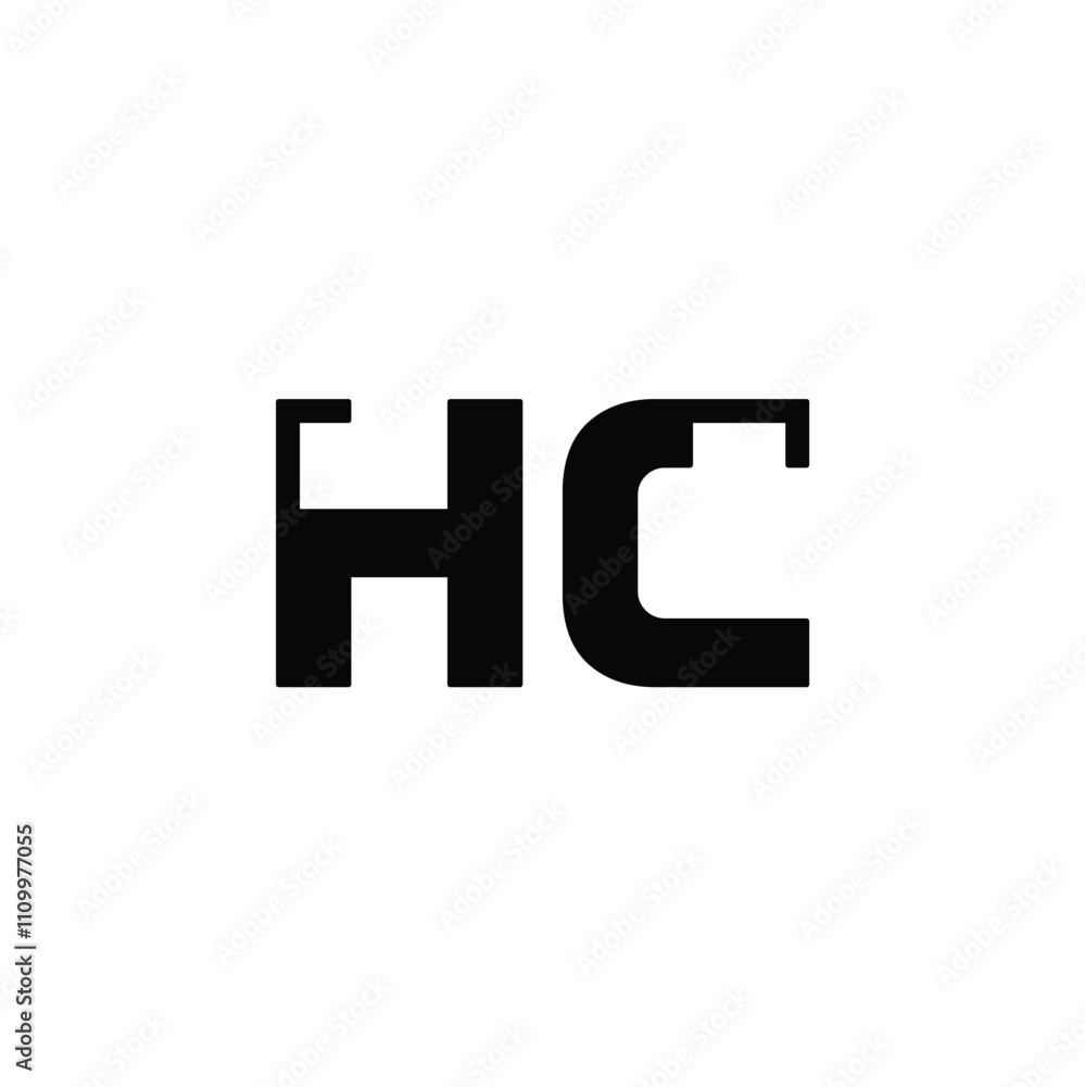 HC monogram logo design letter text name symbol monochrome logotype alphabet character simple logo HC monogram logo design letter text name symbol monochrome logotype alphabet character simple logo